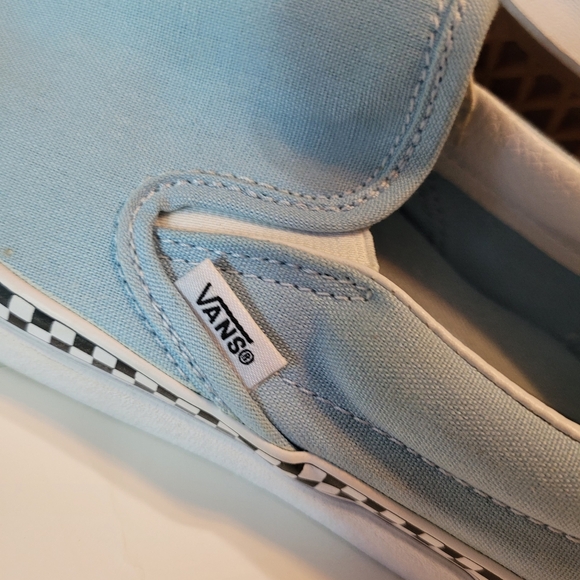 Women's Van's, slip on, size 7.5, baby blue - Picture 2 of 7